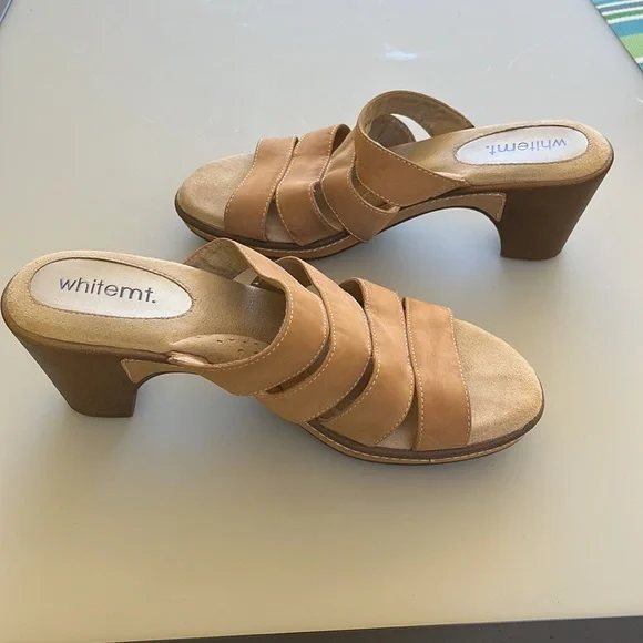 EUC White Mountain Size 10 W women’s 3 inch heel tan sandals, barely wor… - Picture 6 of 9